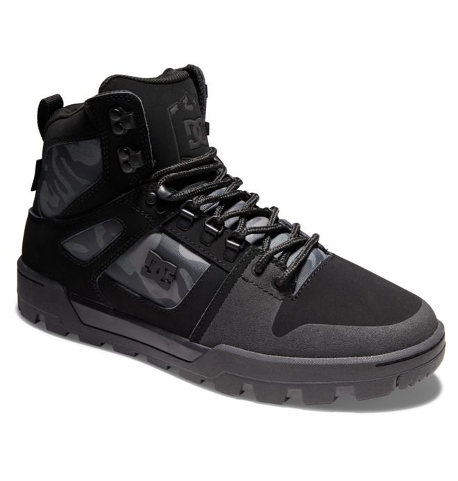 DC Shoes Pure High-Top Water-Resistant Winter Boots Téli Bakancs Férfi Fekete Szürke | 71TZRNKVC