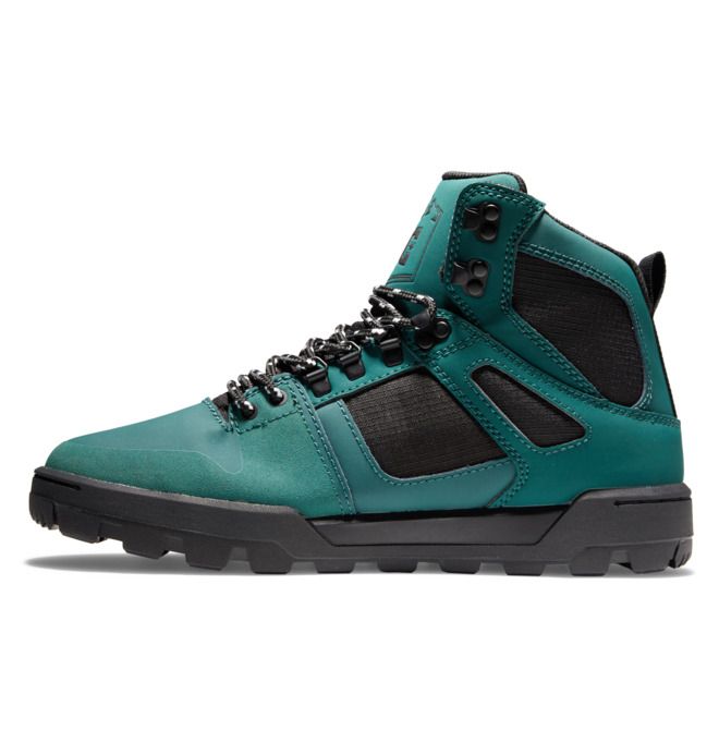 DC Shoes Pure High-Top Water-Resistant Winter Boots Téli Bakancs Férfi Mélyzöld | 25UNRLKMD