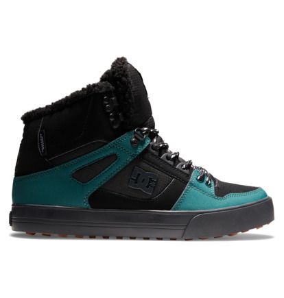 DC Shoes Pure High-Top Winter Téli Bakancs Férfi Fekete Fekete Zöld | 68FUGXCVI