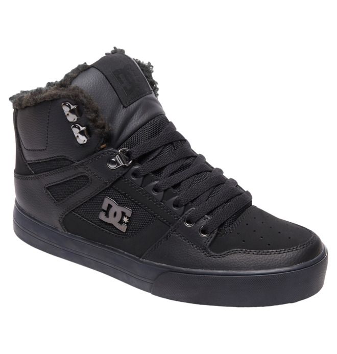 DC Shoes Pure High-Top Winter Téli Bakancs Férfi Fekete Fekete Fekete | 27FLQNAYV