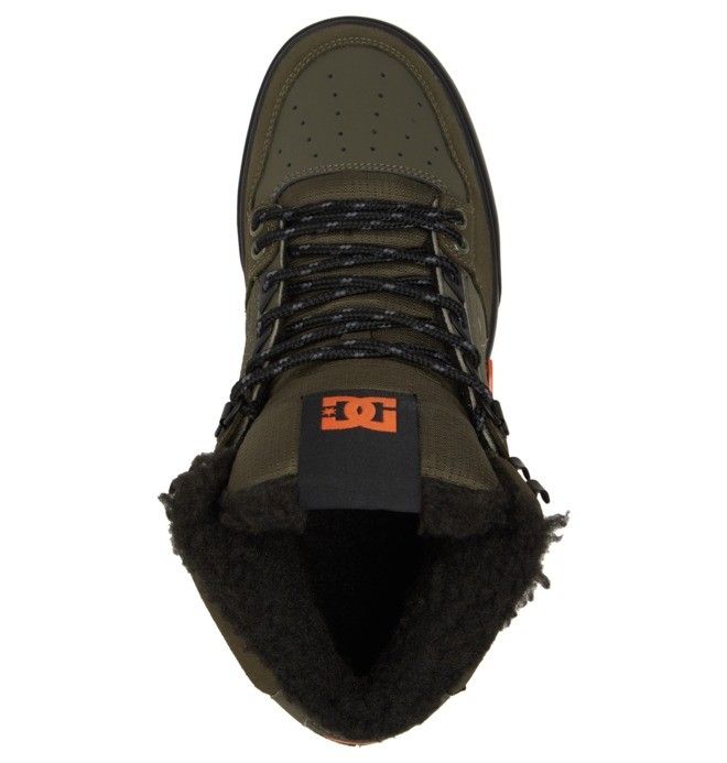 DC Shoes Pure High-Top Winter Téli Bakancs Férfi Olivazöld Narancssárga | 18AKCYVUT