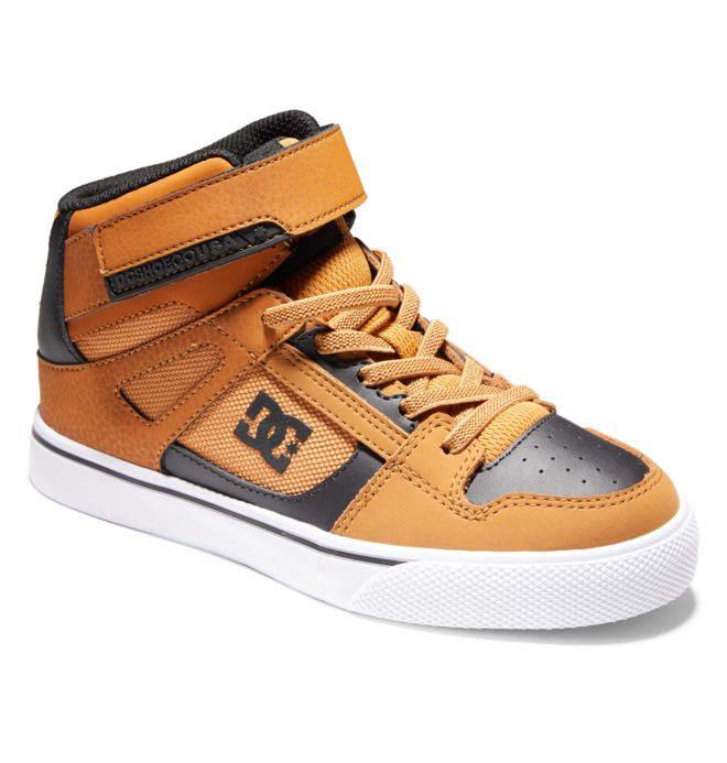 DC Shoes Pure High Elastic Lace High-Top Pure Gyerek Barna Fekete | 49IQERTPA