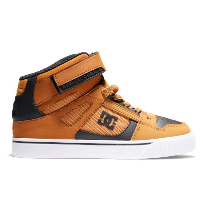 DC Shoes Pure High Elastic Lace High-Top Pure Gyerek Barna Fekete | 49IQERTPA