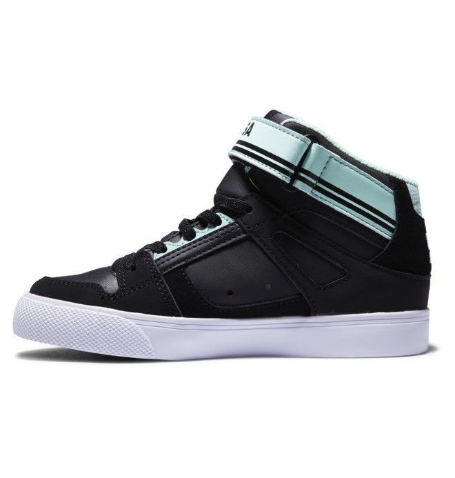 DC Shoes Pure High Elastic Lace High-Top Pure Gyerek Fekete Zöld | 35NDHGIKQ