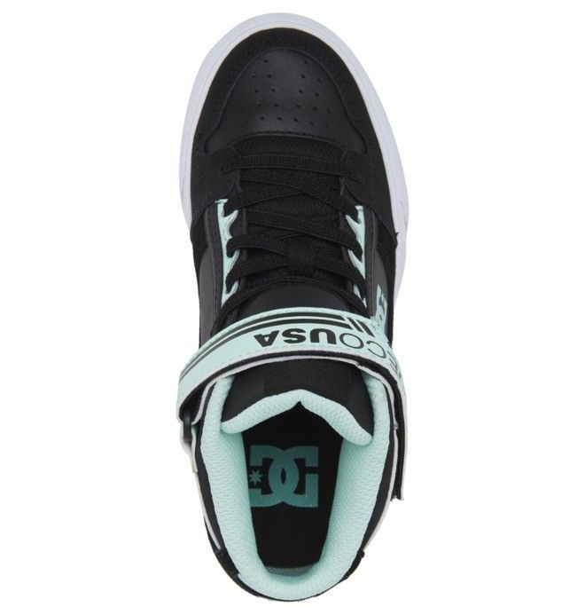 DC Shoes Pure High Elastic Lace High-Top Pure Gyerek Fekete Zöld | 35NDHGIKQ