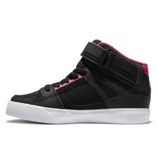 DC Shoes Pure High Elastic Lace High-Top Pure Gyerek Fekete Rózsaszín Fekete | 01EZRMNIG