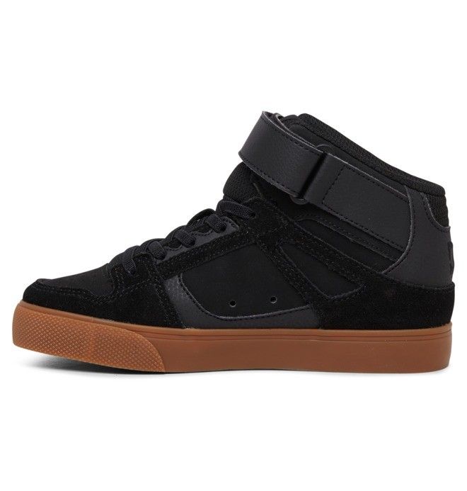 DC Shoes Pure High Elastic Lace High-Top Pure Gyerek Fekete | 83TLDURAE