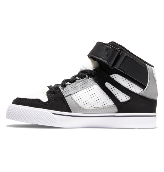 DC Shoes Pure High Elastic Lace High-Top Pure Gyerek Fehér Fekete Piros | 96JEROIZM