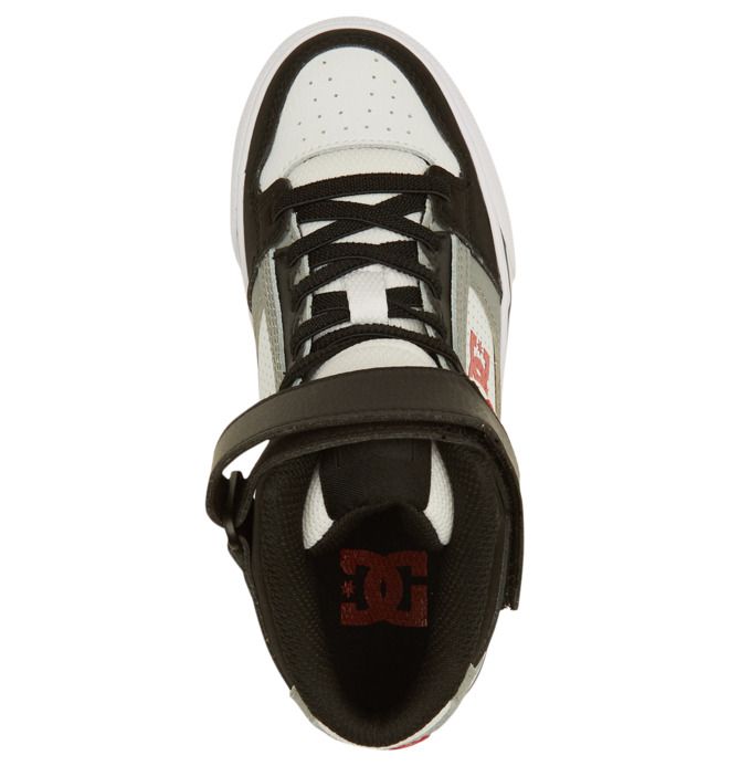 DC Shoes Pure High Elastic Lace High-Top Pure Gyerek Fehér Fekete Piros | 96JEROIZM