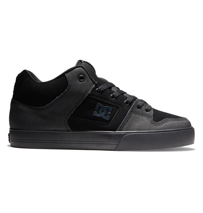 DC Shoes Pure MID Mid-Top Sportcipő Férfi Fekete Fekete | 69MLPUYBQ