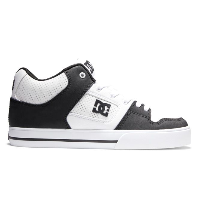 DC Shoes Pure MID Mid-Top Sportcipő Férfi Fehér Fekete Fehér | 37JDLABYT