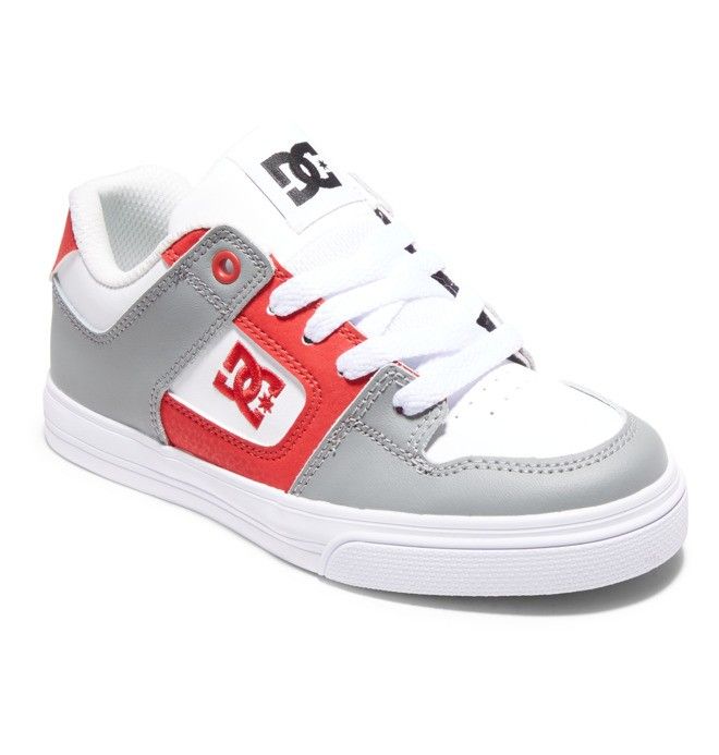 DC Shoes Pure Pure Gyerek Fehér Piros | 97OAFHNCI