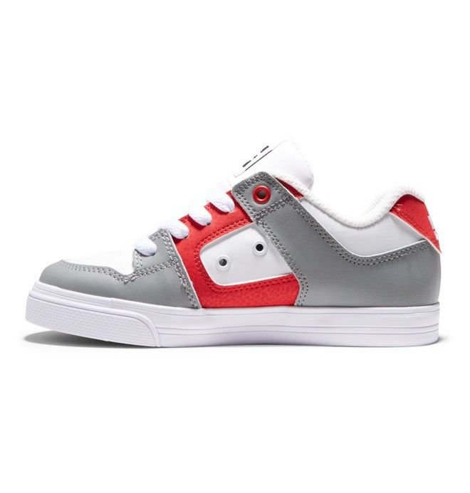 DC Shoes Pure Pure Gyerek Fehér Piros | 97OAFHNCI