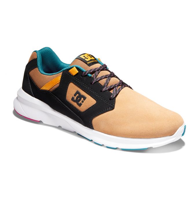 DC Shoes Skyline Lightweight Sportcipő Férfi Barna Fekete Fehér | 45HMWSGTJ