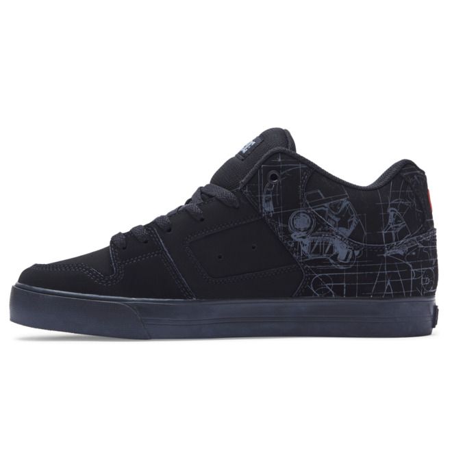 DC Shoes Star Wars Pure MID Mid-Top Essentials Férfi Fekete Piros | 87RALOPYU