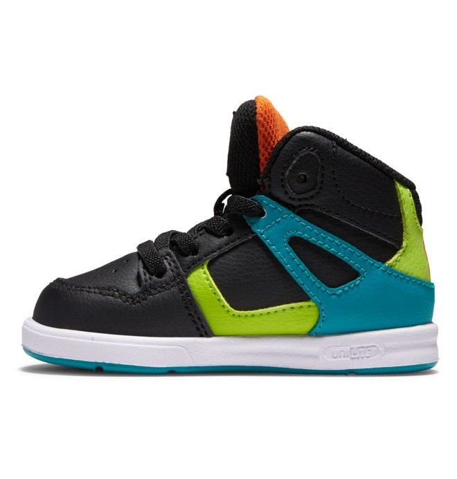 DC Shoes Toddler's Pure Hi High Pure Gyerek Fekete Zöld Narancssárga | 80LPDNMBR