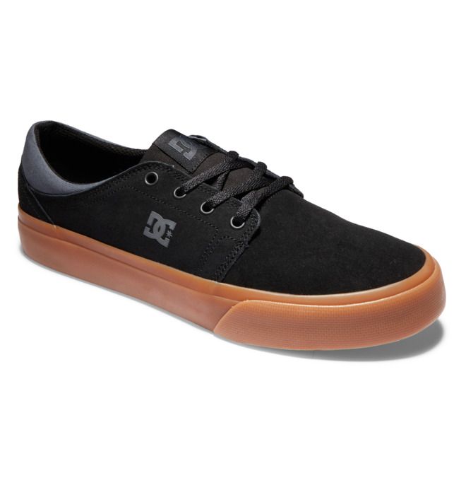 DC Shoes Trase Suede Sportcipő Férfi Fekete Szürke Fehér | 64XUAYQVM