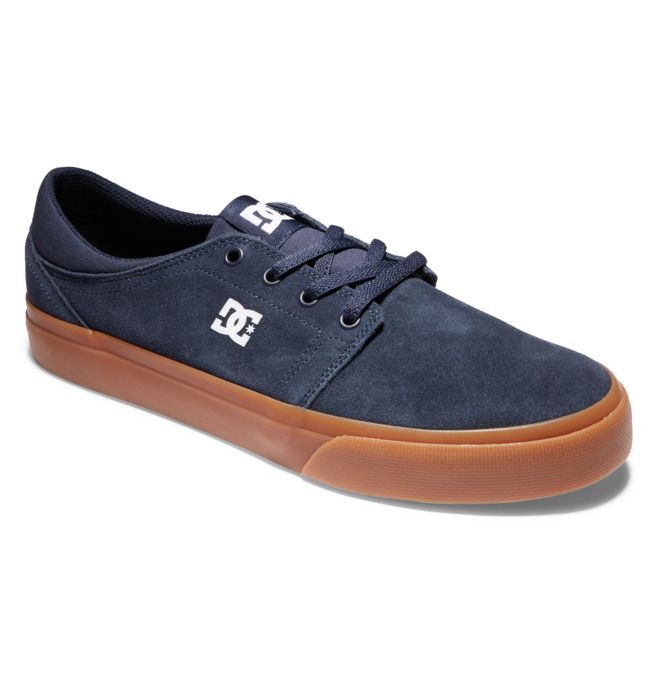 DC Shoes Trase Suede Sportcipő Férfi Sötétkék | 74QCSBJVK